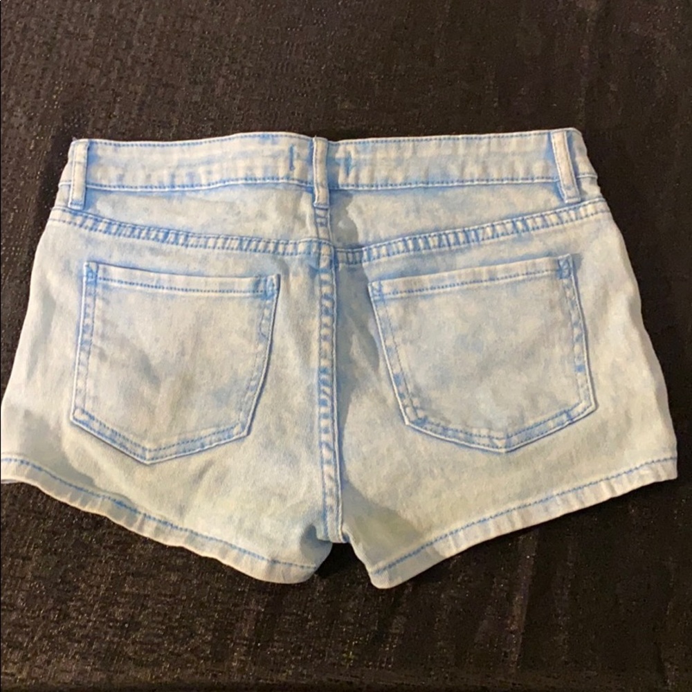 Acid wash shorts